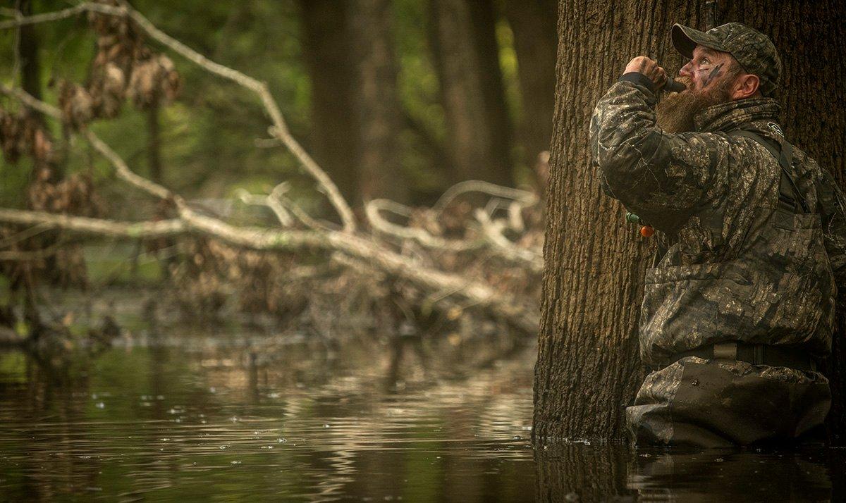 Wouldn't any duck hunter want to be knee-deep in a green-timber hole during the peak of the Mississippi Flyway's mallard migration? Photo © Bill Konway