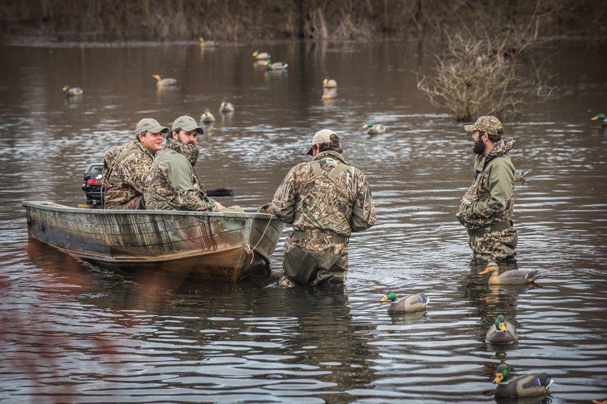 Being part of a good crew makes waterfowl hunting much more enjoyable. Photo © Bill Konway