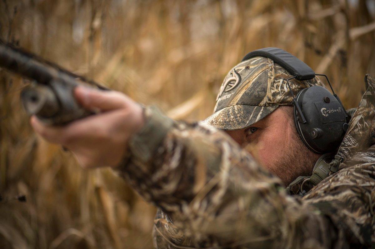 Waterfowl hunters often neglect to shield their ears while in the field, and that's a mistake. Even a few close muzzle blasts can cause permanent hearing loss. Photo © Bill Konway