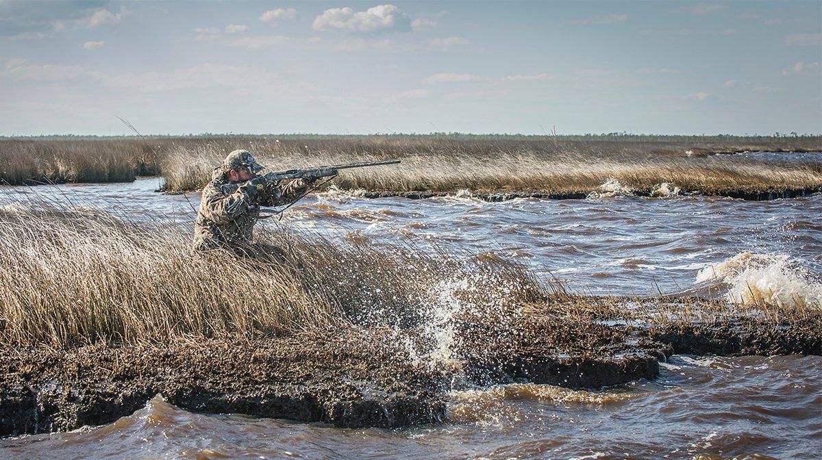 Wind almost always helps a waterfowl hunt, but it can also make things tricky. Photo © Bill Konway