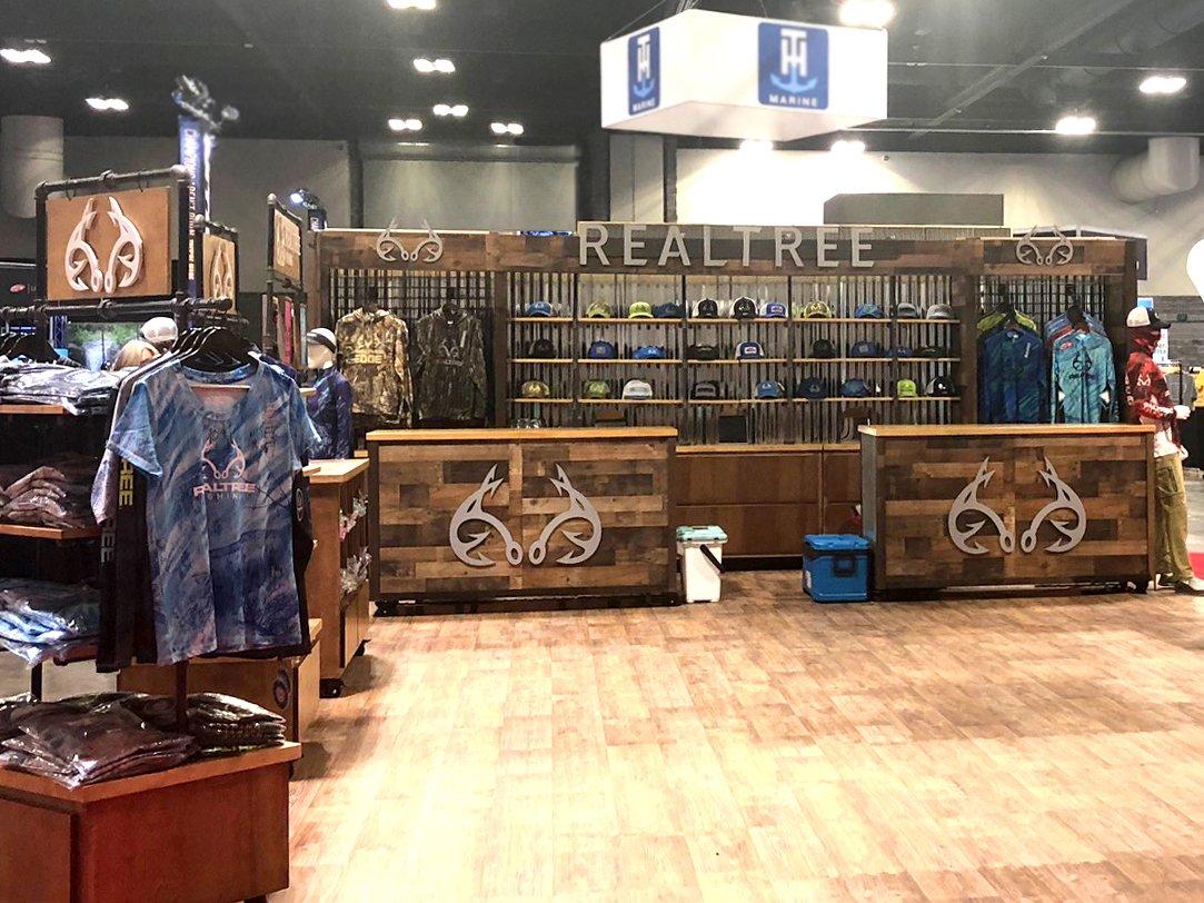 Stop by the Realtree Fishing booth at the 2022 Bassmaster Classic. 