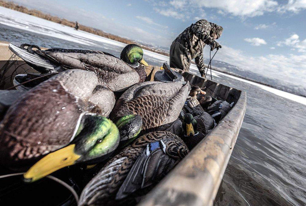 Decoy setups that work great on small sloughs won't cut it on big water, and vice versa. Photo © Nick Costas