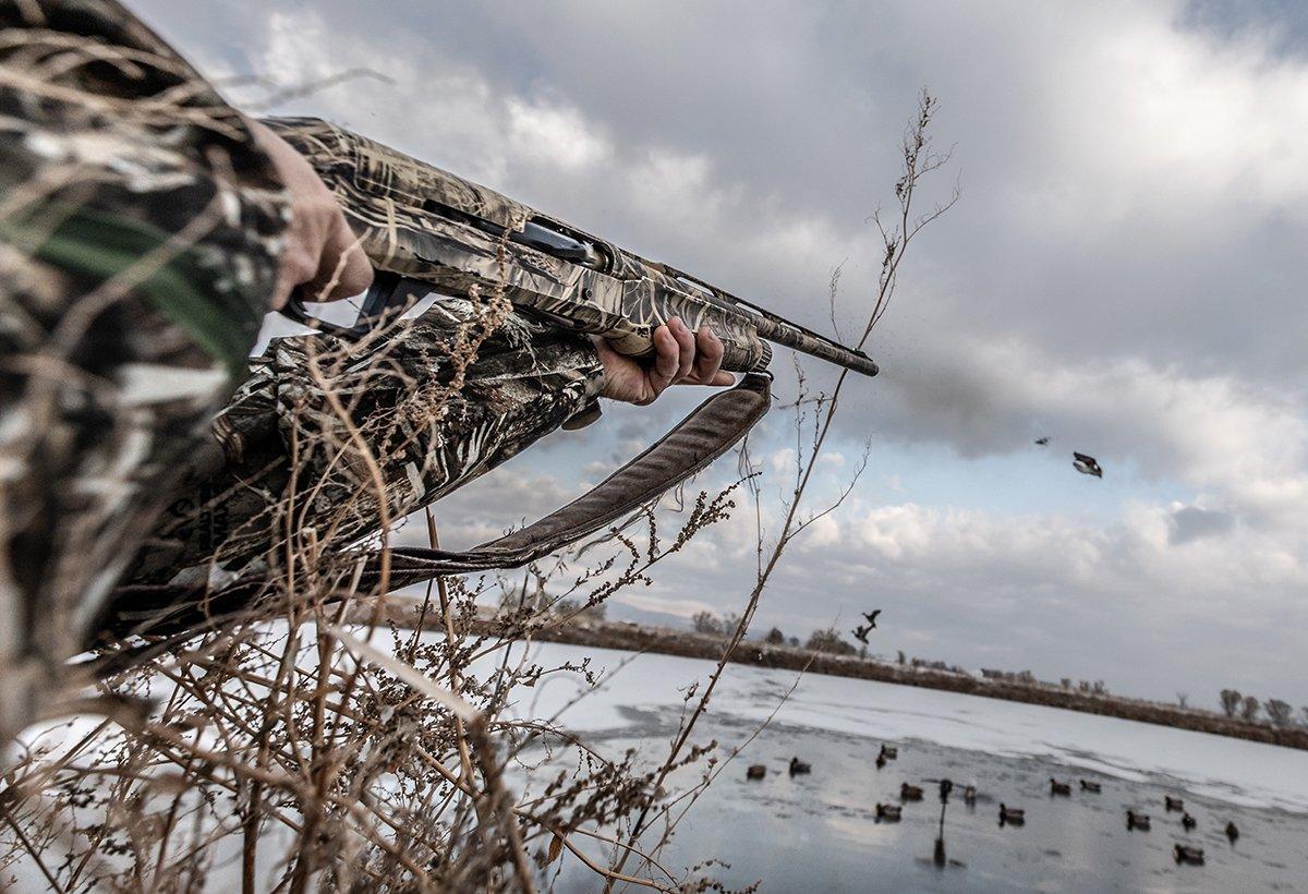 Ducks have lots of air around them. Don't make the act of shooting one tougher than it needs to be. Photo © Nick Costas