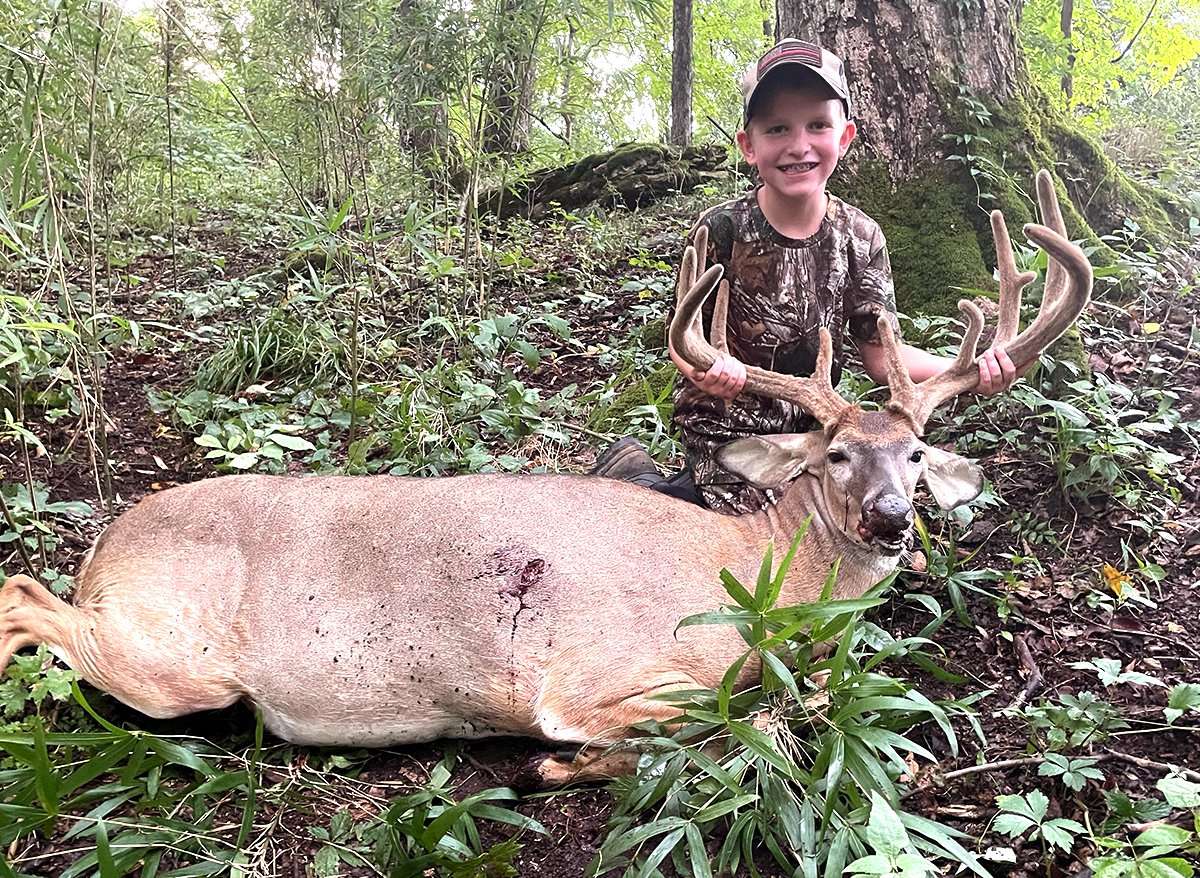 Corbin Buchanon's buck scored 152 1/8 inches. Image courtesy of Chris Buchanon