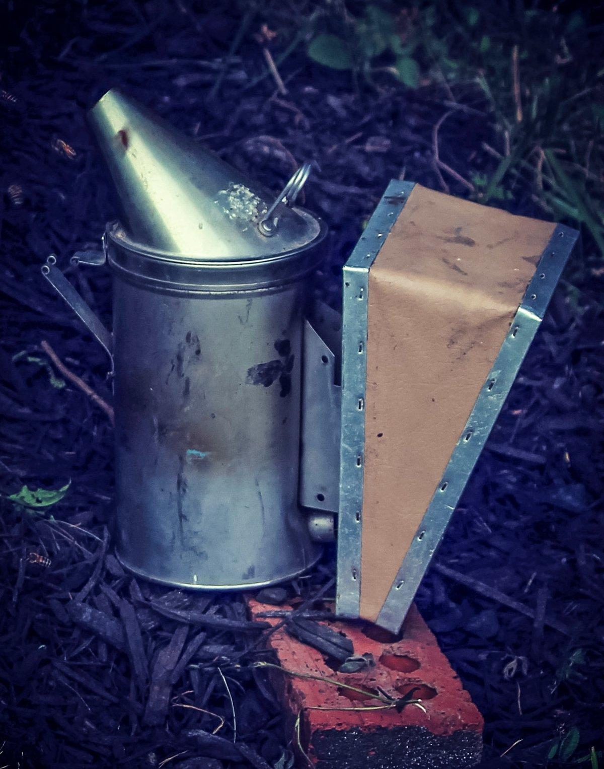 Cold smoke calms bees and allows keepers to harvest honey. (Cheryl Pendley photo)