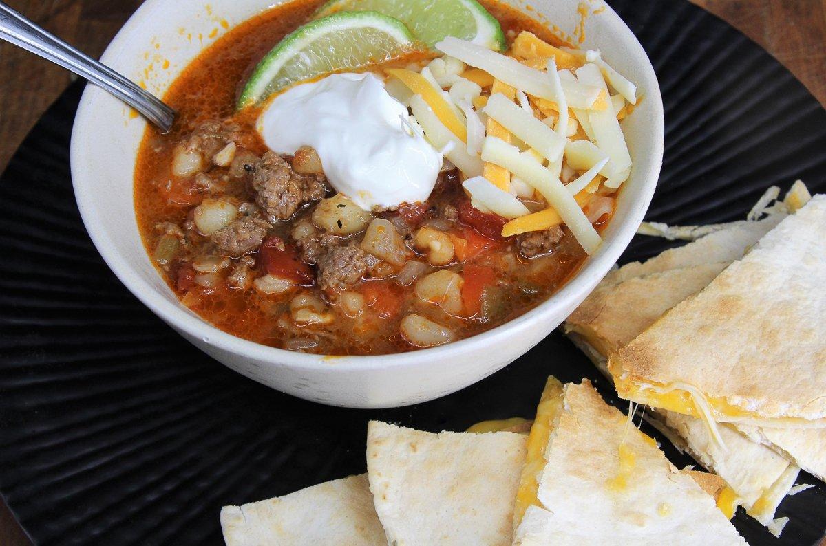 Serve the soup with a cheese quesadilla to make it a family meal everyone will enjoy.