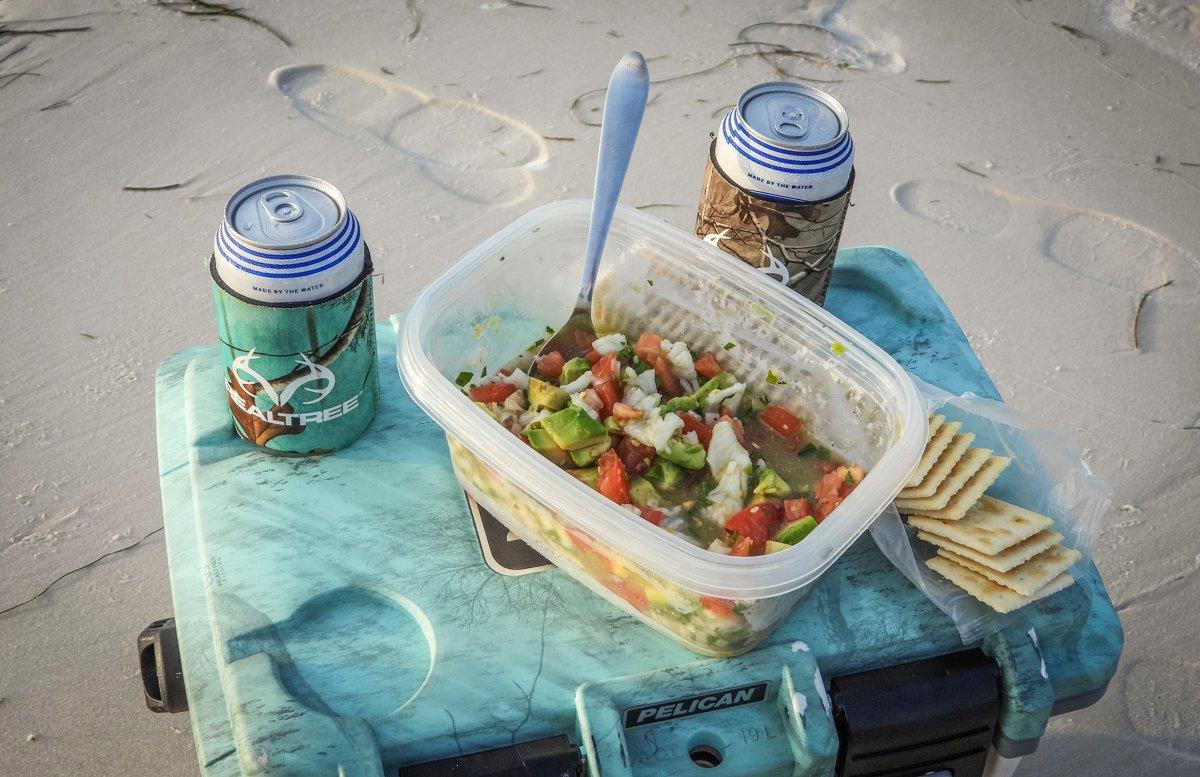 Mix the containers together just before serving.