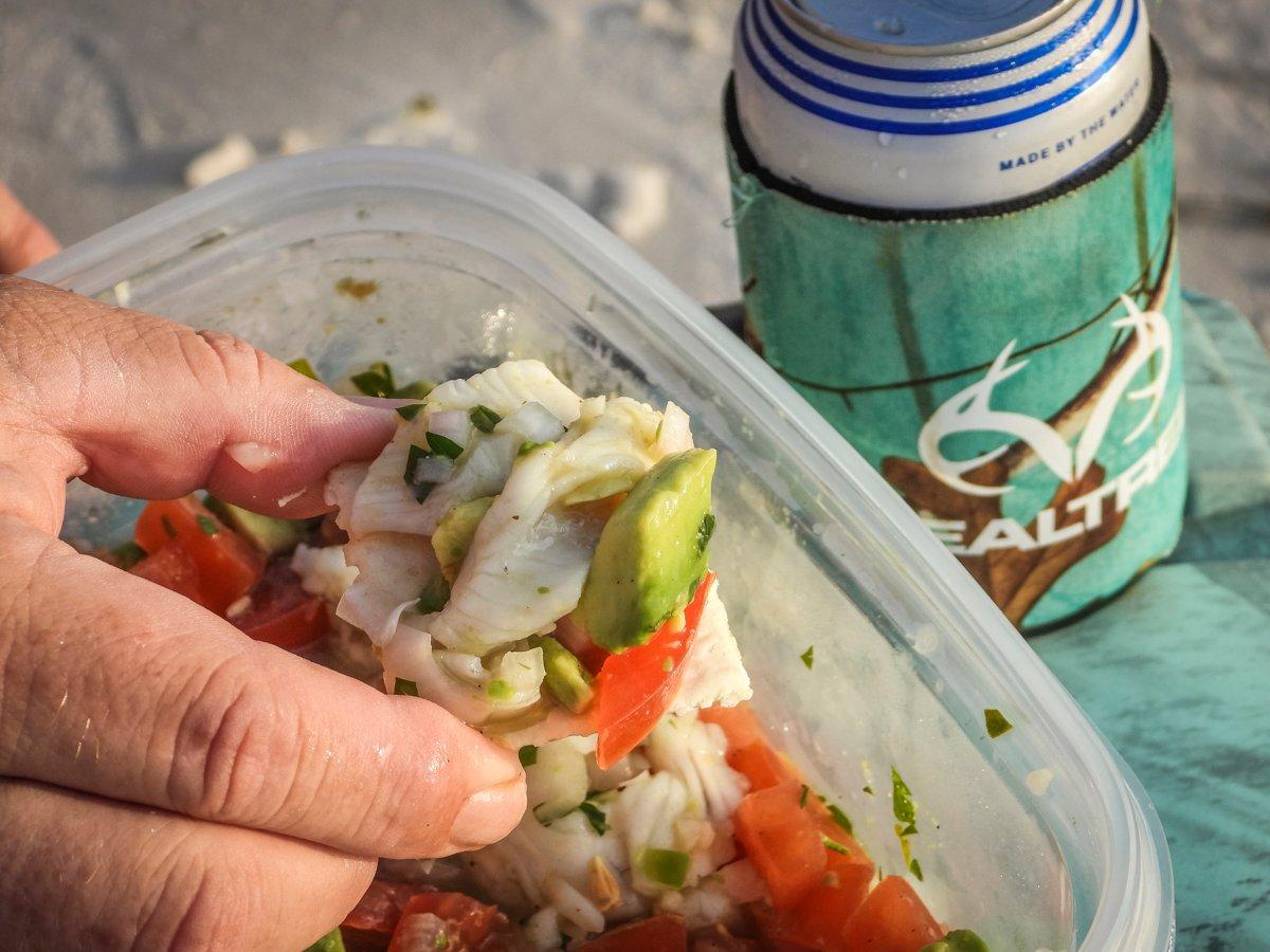 Serve the ceviche on crackers, chips, tortillas or toast along with your favorite beverage.