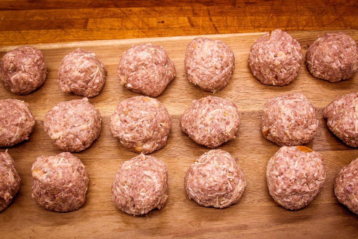 Form the mixture into meatballs.