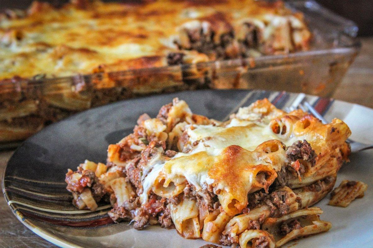 Classic Italian rigatoni made with ground venison.