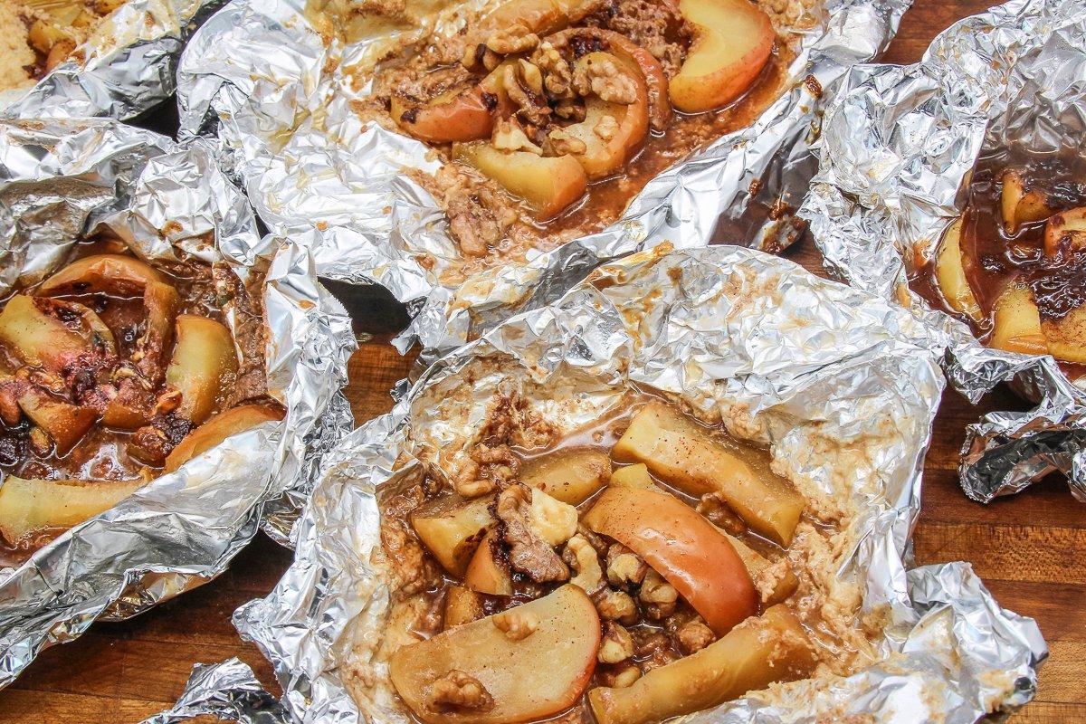 Setting up a caramel apple bar lets everyone in camp customize their dessert to their personal taste.