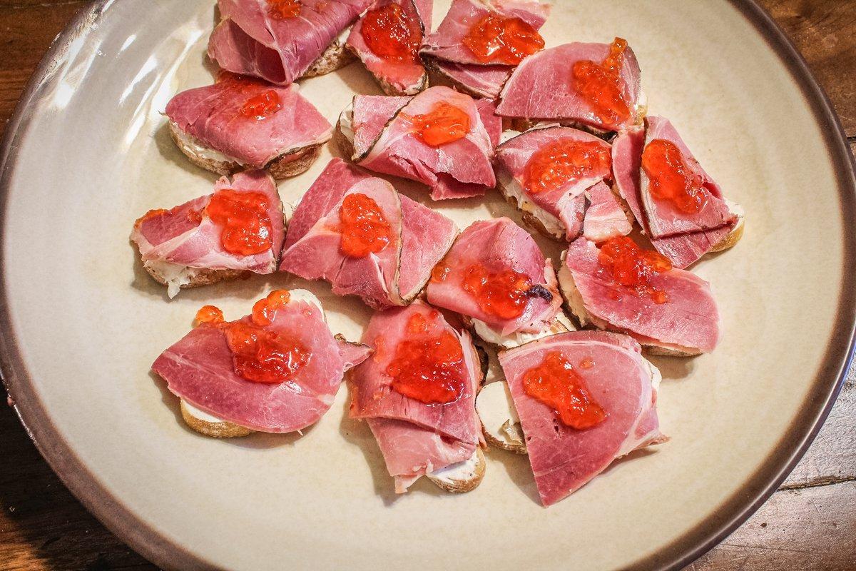 The bear ham crostini are the perfect way to introduce people to bear meat.
