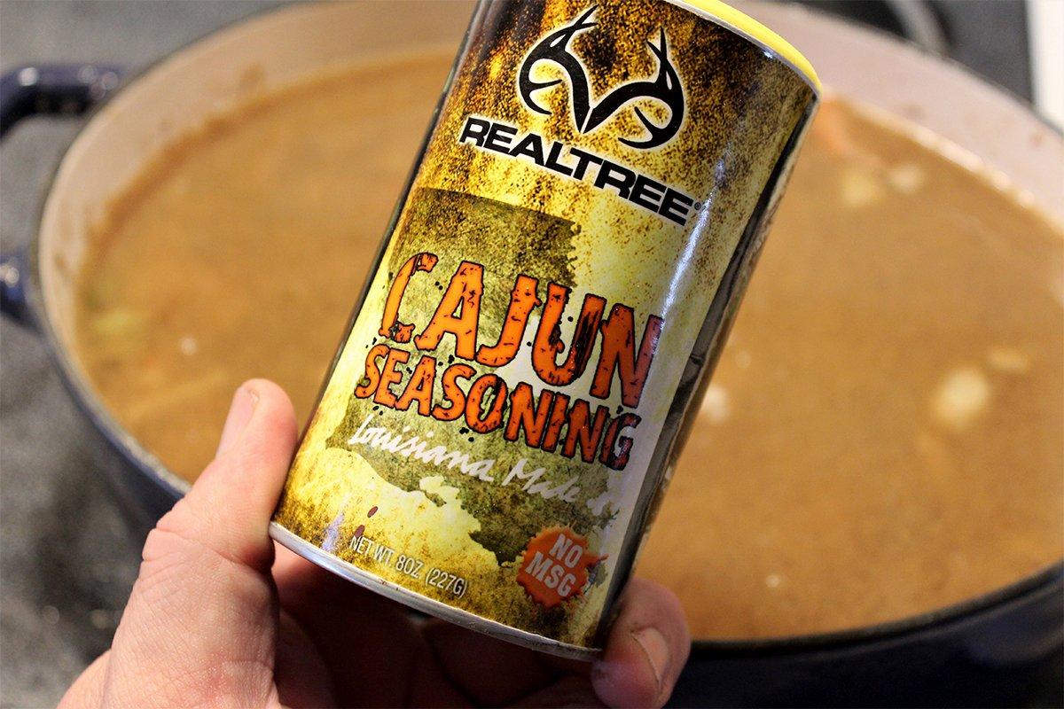 To kick the spice up a bit in your gumbo, try the Realtree Cajun seasoning blend.