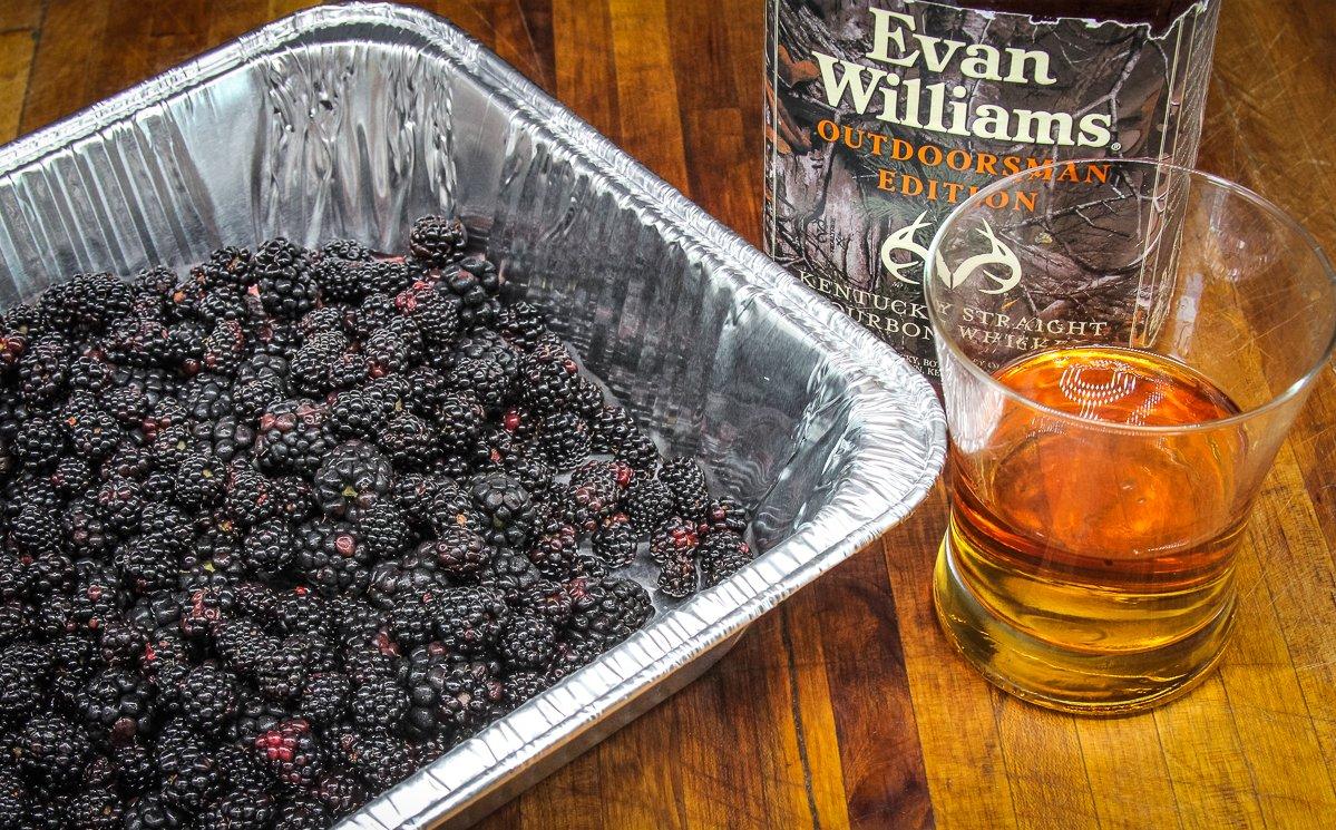 Smoke the blackberries with a splash of bourbon.