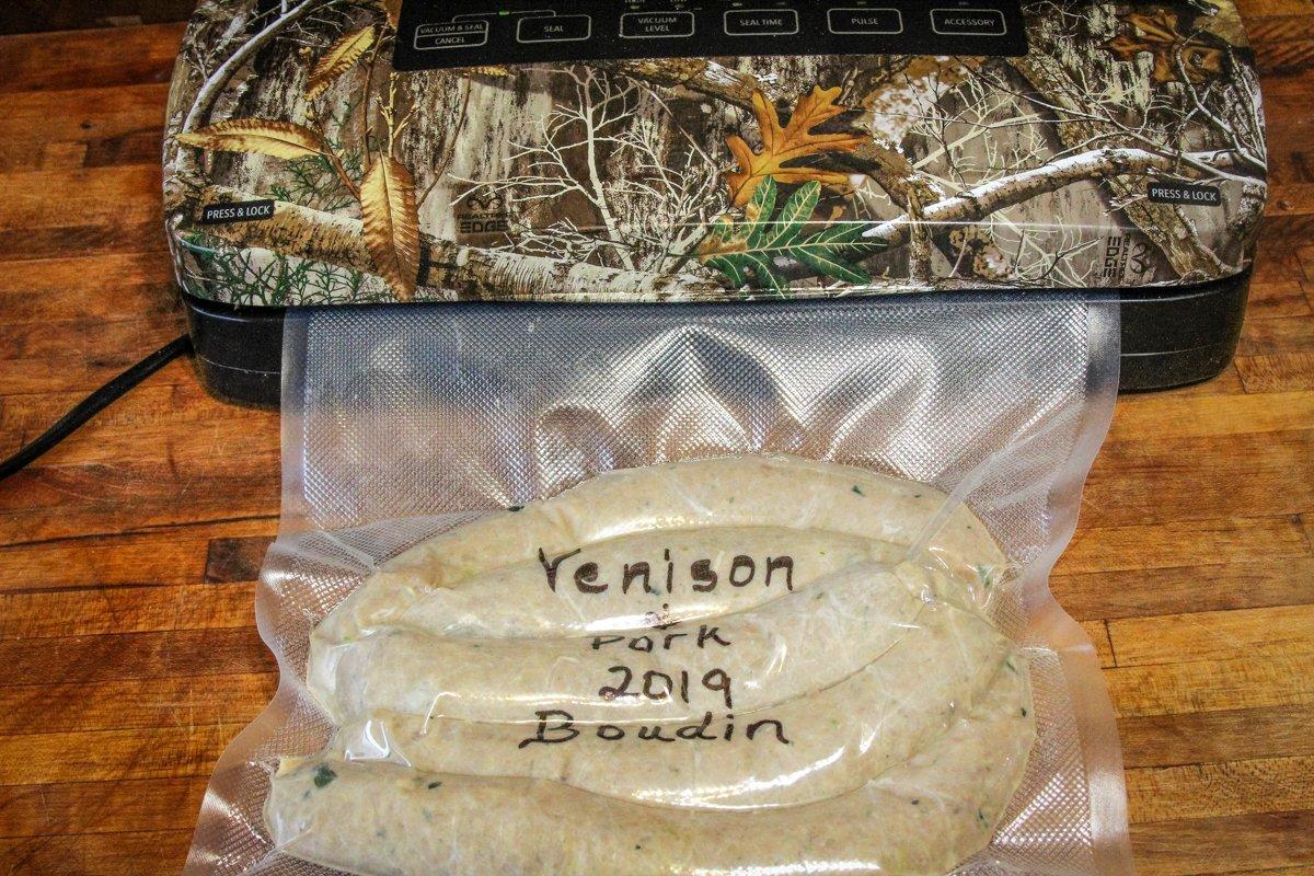 Vacuum seal and freeze leftover boudin.