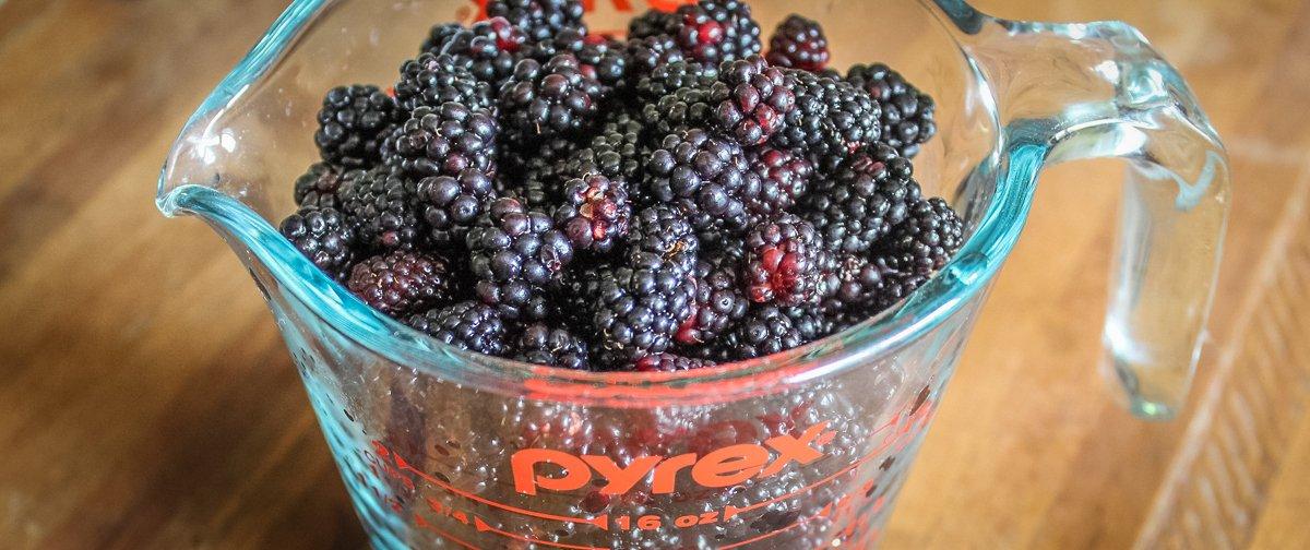 You only need two cups of blackberries for the recipe.