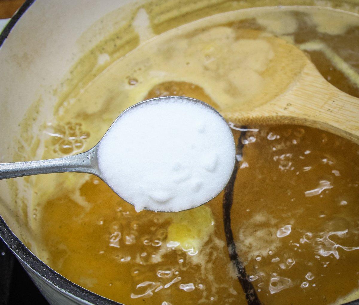 Add powdered citric acid to the syrup to brighten the flavor.