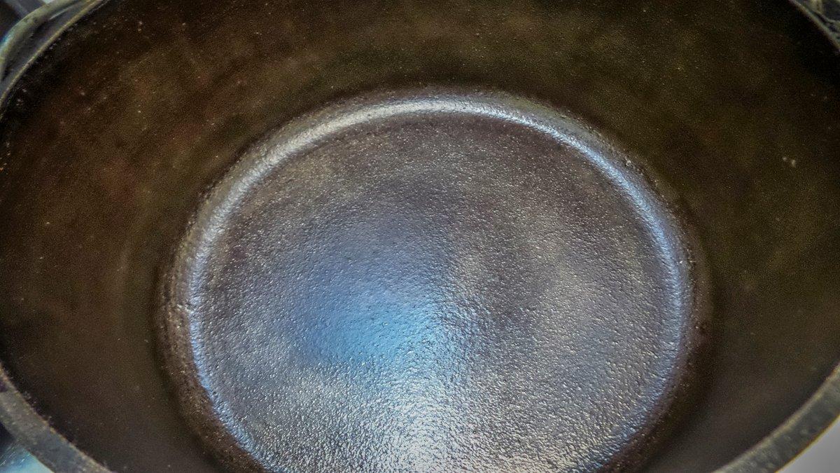 Take care of your well-seasoned cast iron. An inadvertent bump from counter to floor can shatter cast iron. 