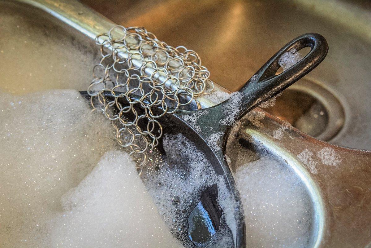 Cleaning Your Cast-Iron Skillet? DON'T Use Soap and Water