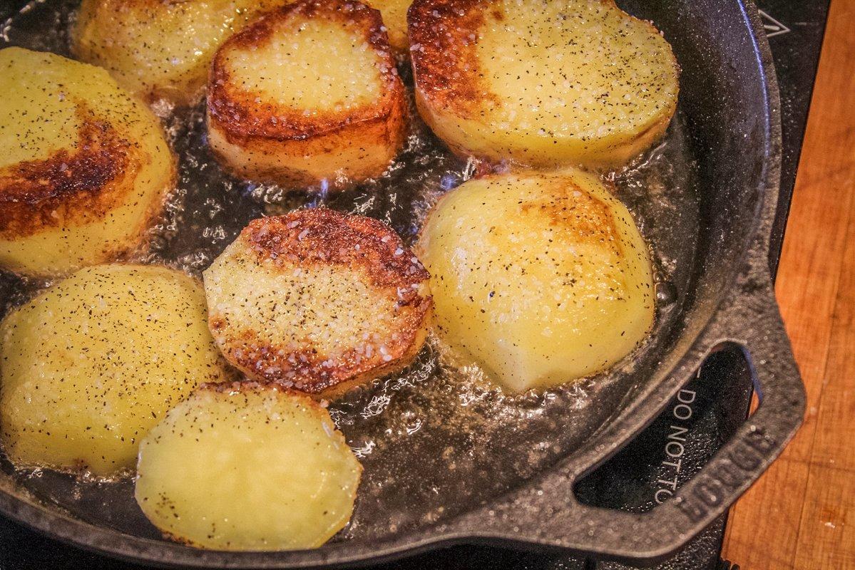 Not cooking over extreme heat helps to prevent sticking.