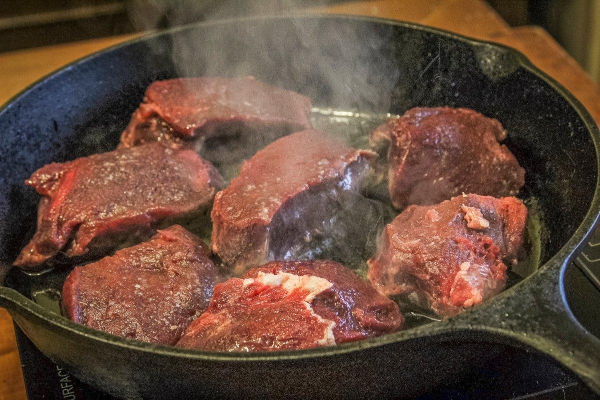 To get a good sear on the surface of your steak, place it in the pan and leave it alone.