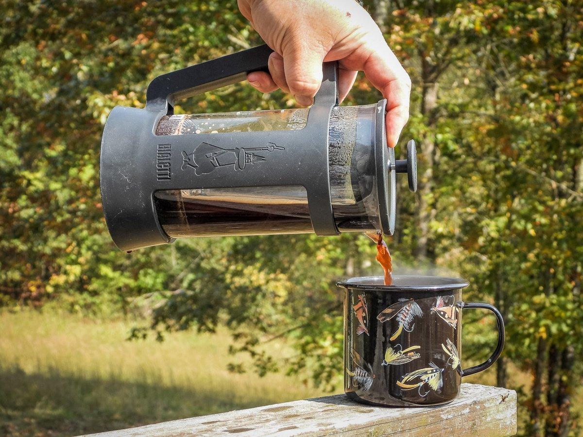 A French press is a great way to brew a few cups of coffee at a time.