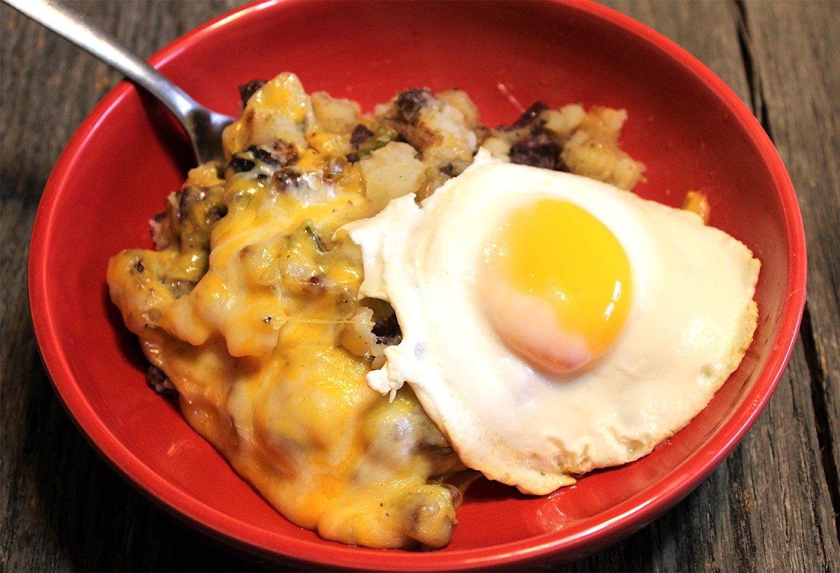 Top the hash with a soft fried egg and let the yolk run and blend into the hash as you eat.