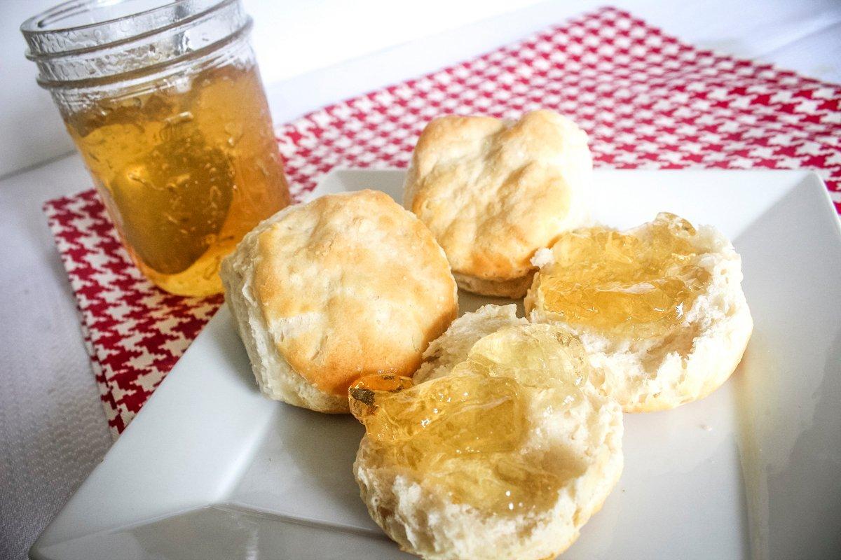 Dandelion Jelly is the perfect topping on a hot biscuit.