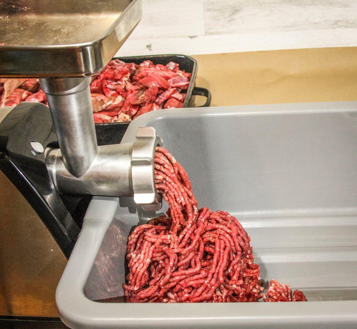 Grind the meat through the medium sized plate before mixing.