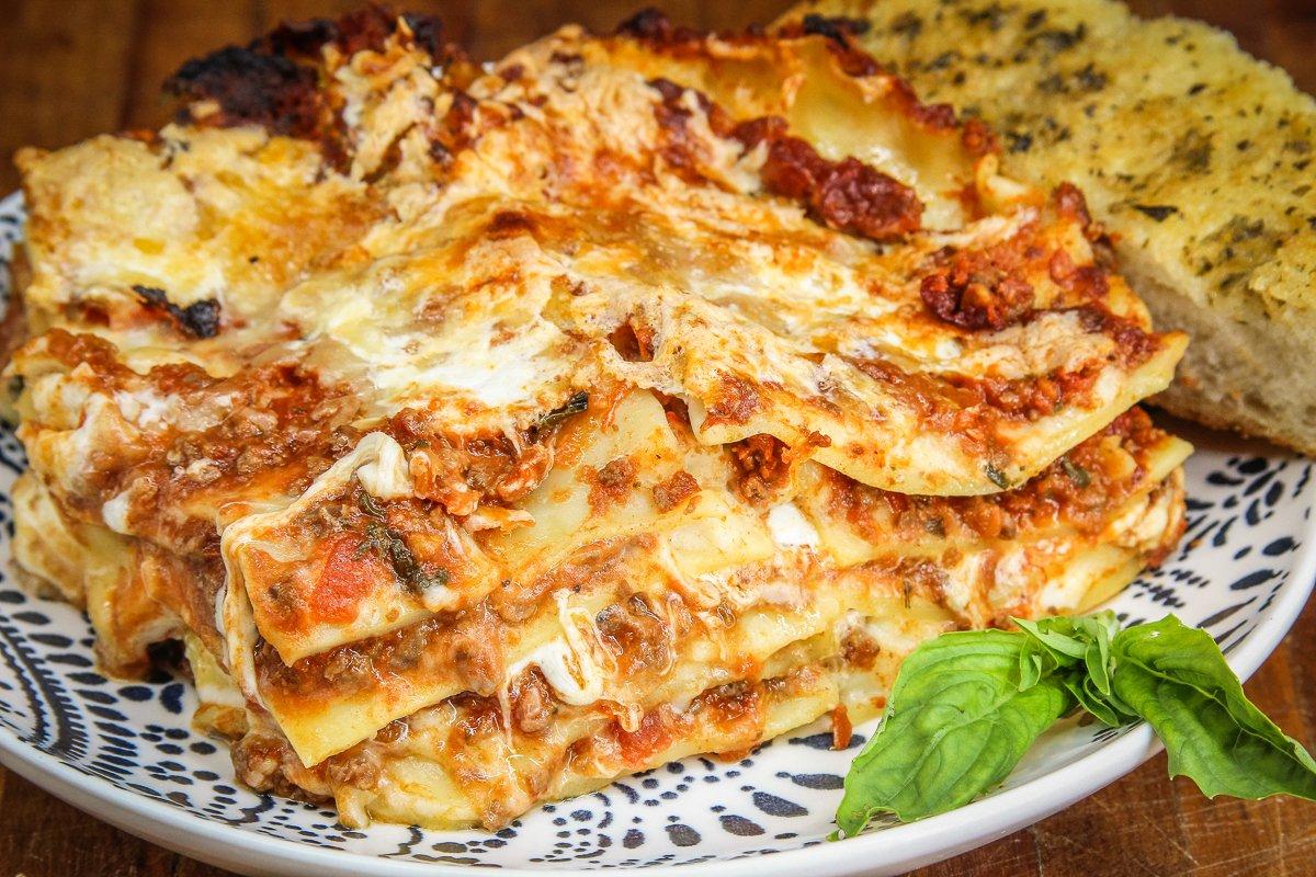 With layers of meat sauce and plenty of cheese, this lasagna recipe will be a hit with the entire family.