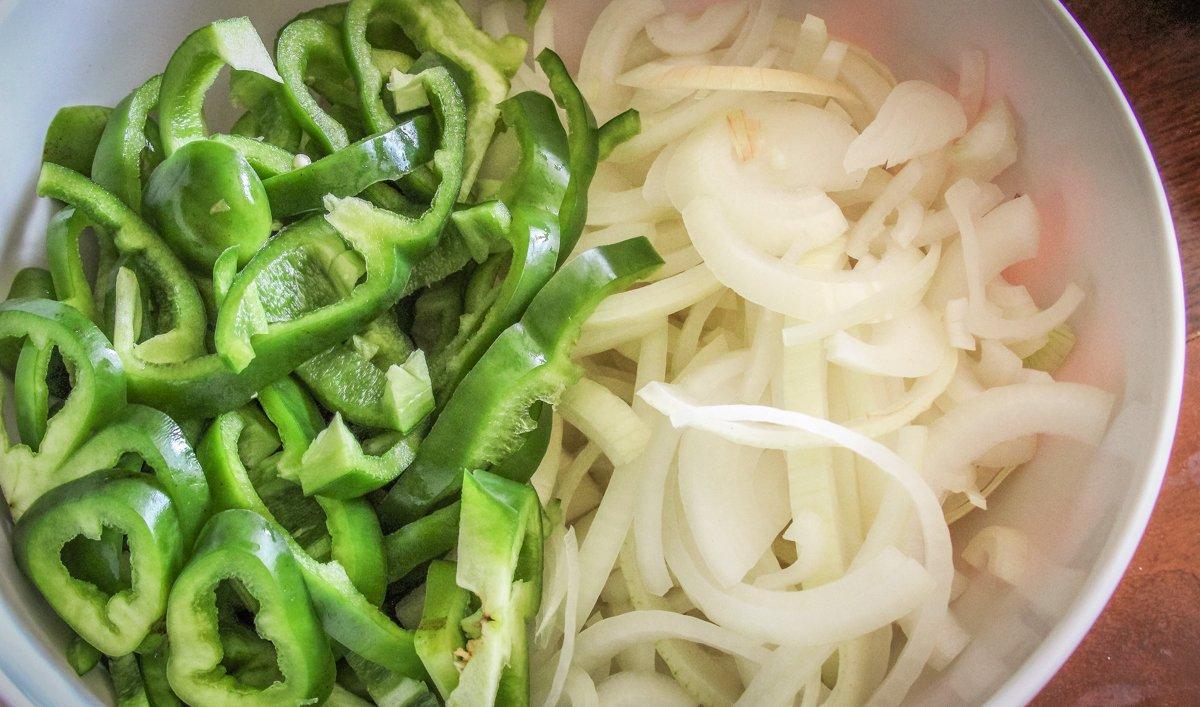 When you slice up all the peppers and onions, you might think there is no way they will fit.