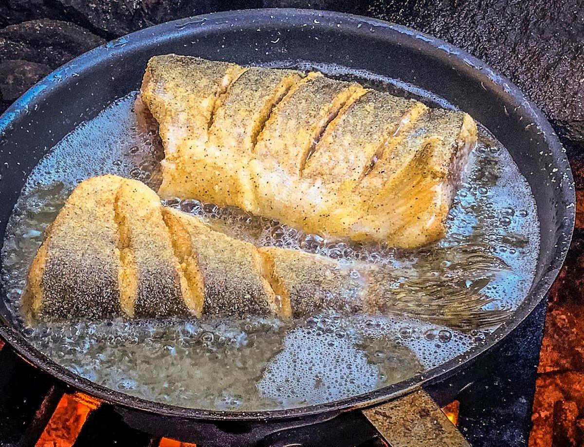 When cooking a fish on the bone, section it and score any thick areas to allow the fish to cook faster.