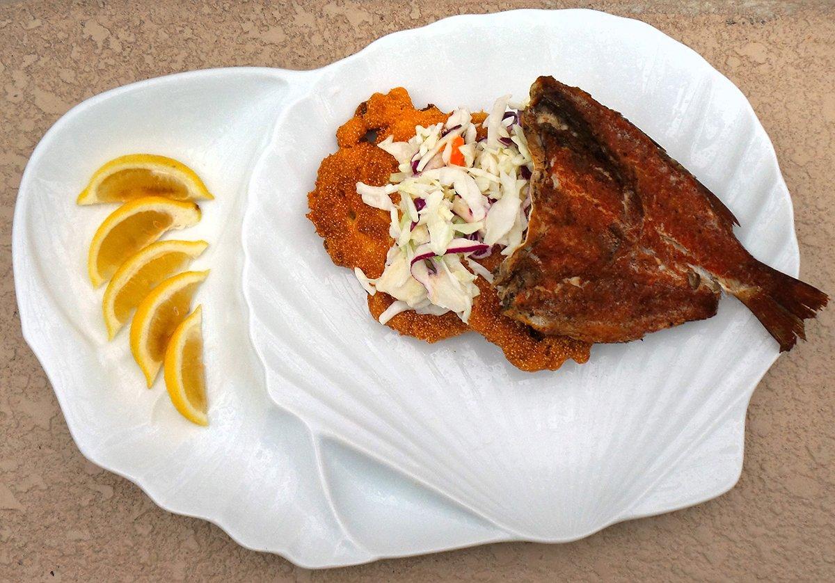 Smoked mullet can be flaked from the bone or served whole.