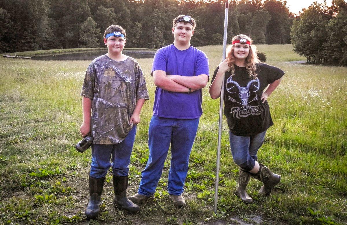 Frog gigging is the perfect family sport.