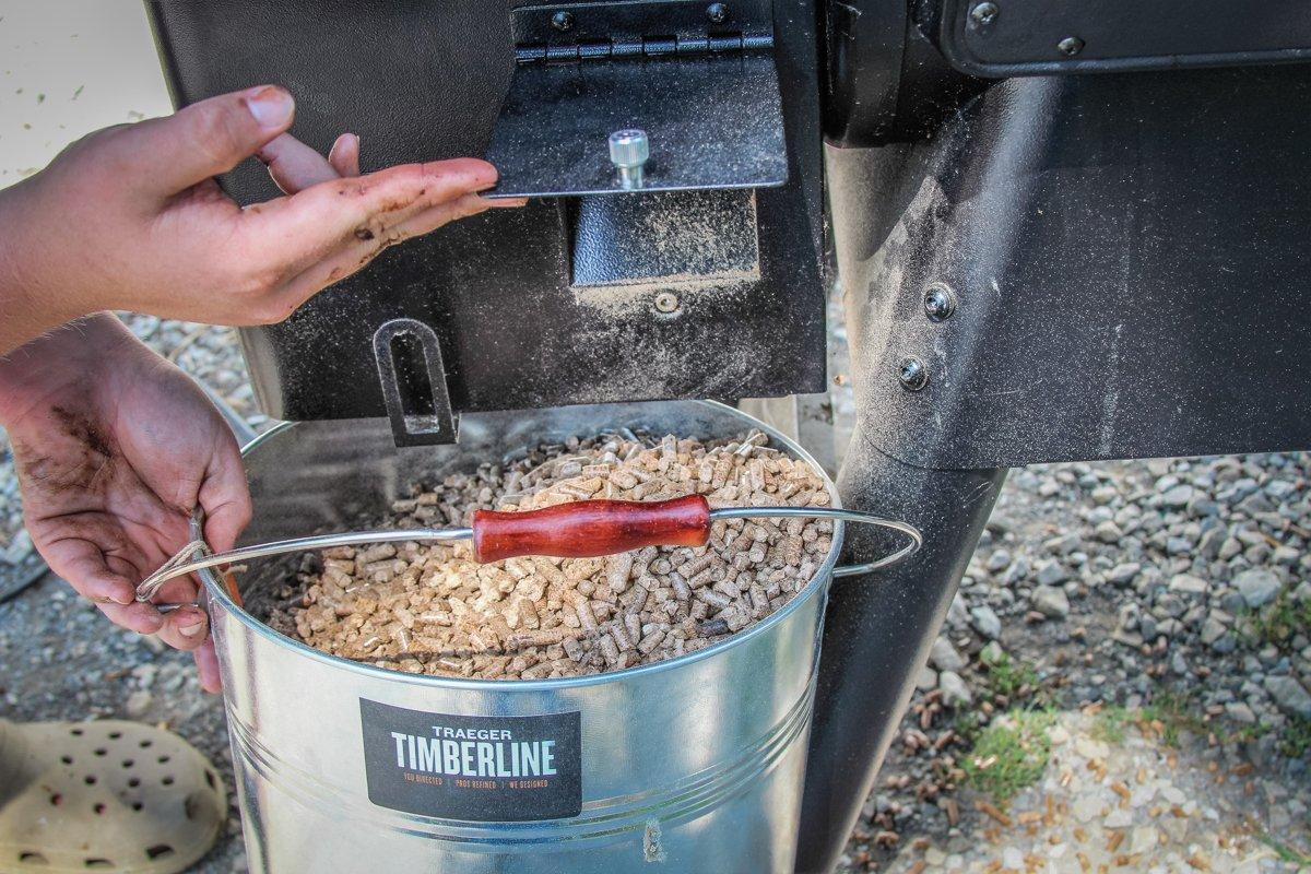 Empty any leftover pellets from your grill before long-term storage.