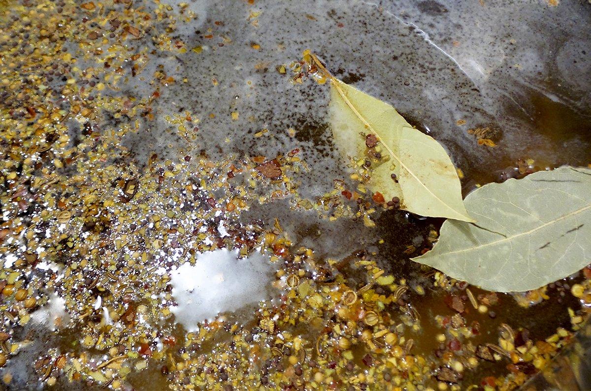 Mix the brine ingredients and bring to a low simmer before cooling and pouring over the hearts.