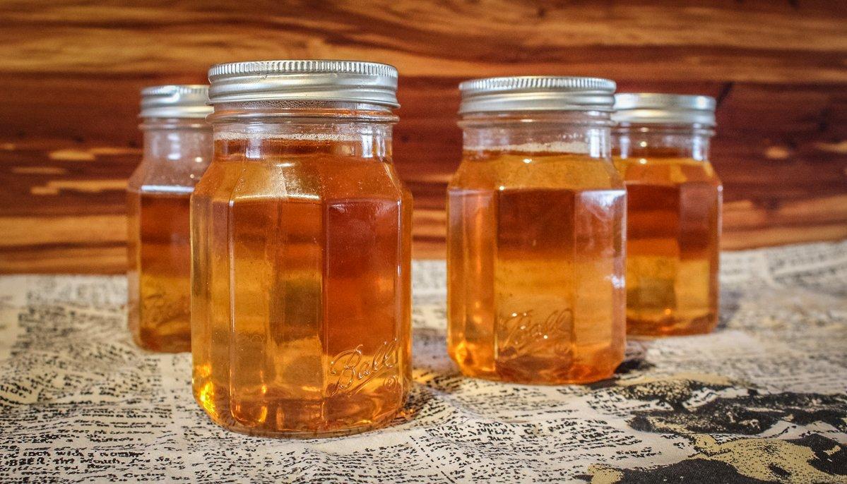 Sealed in sterilized jars, the syrup will keep for a year or more on the shelf. Refrigerate syrup after opening.