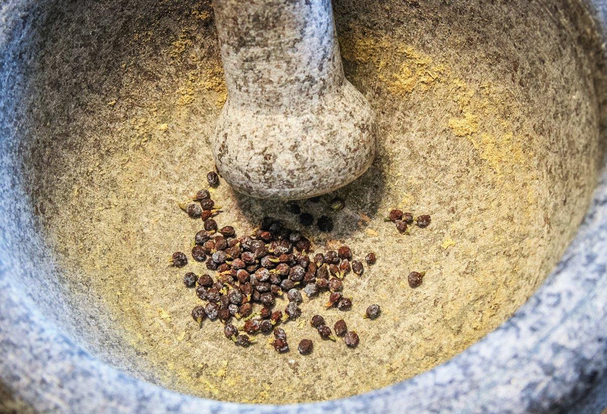 Grind or crush the juniper berries just before using them.