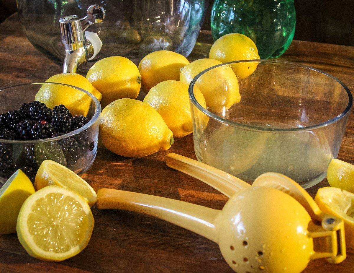 Start by squeezing the juice from 10 lemons.