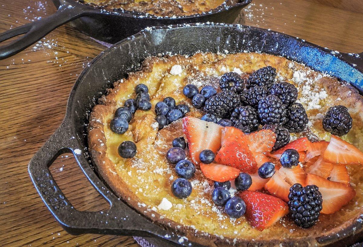 Add your favorite fruit to the pancakes before serving.