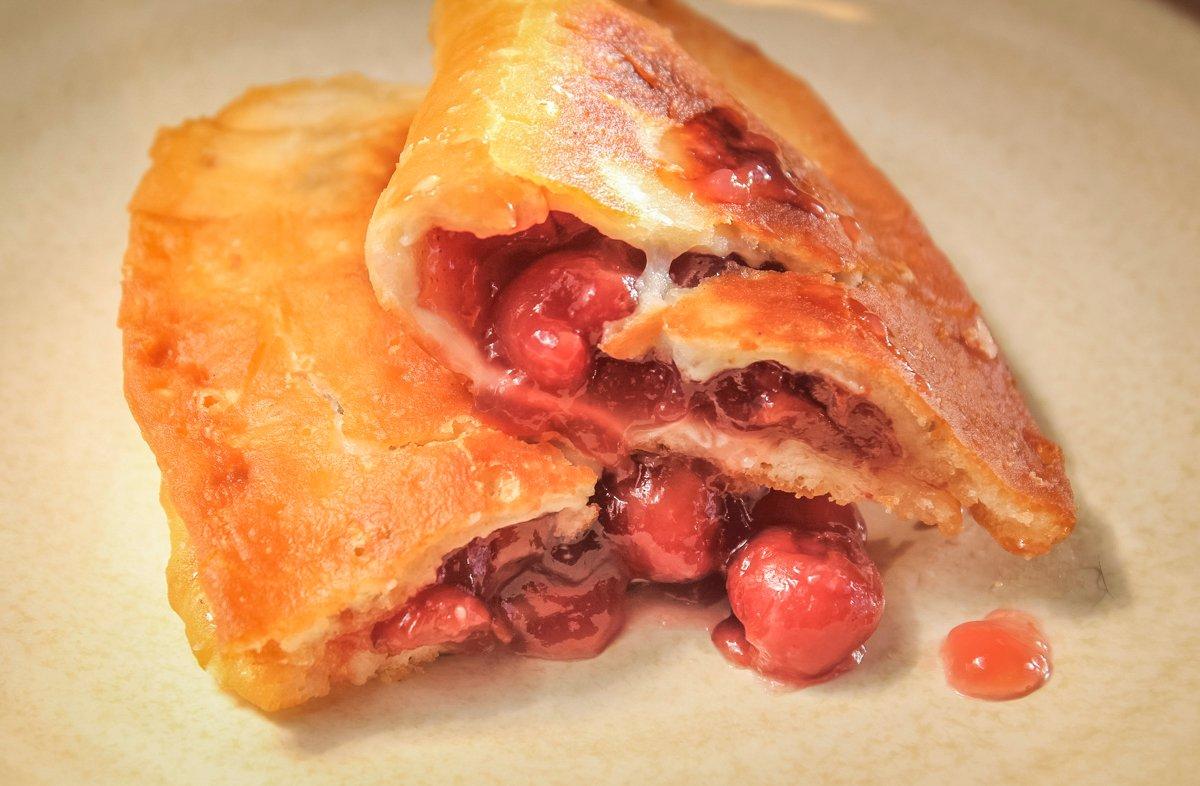 Crisp and flaky crust covers a tasty fruit filling.