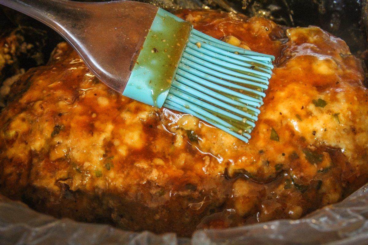 Brush on the BBQ sauce mixture a few minutes before serving.