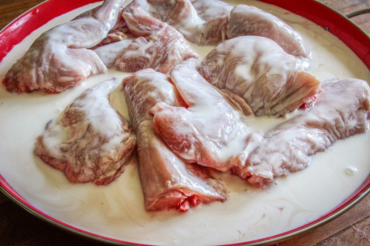 Marinate the rabbit for at least 8 hours.