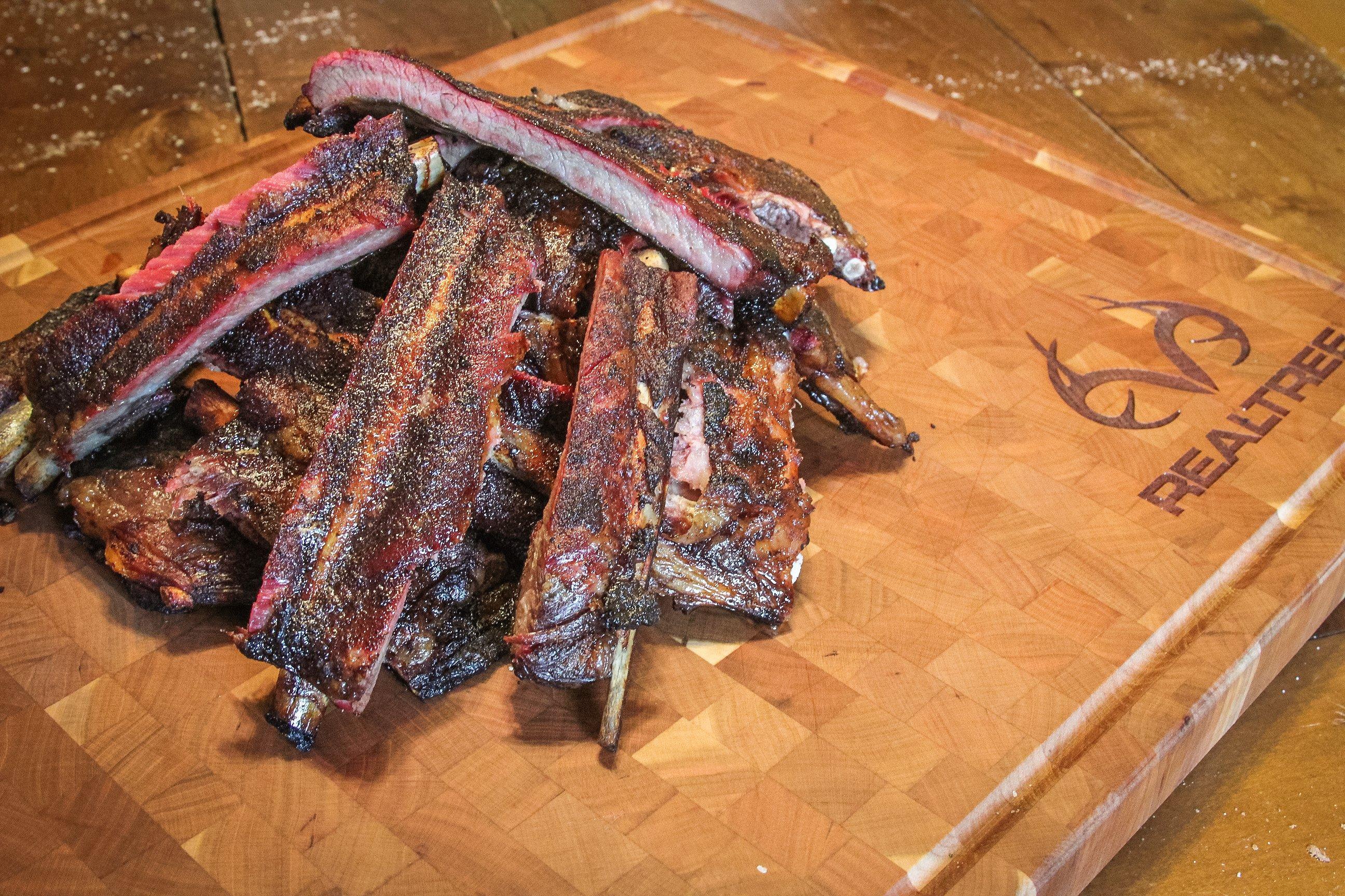 Wild pig ribs may be lean and thin, but this cooking method makes them moist, tender, and delicious. 
