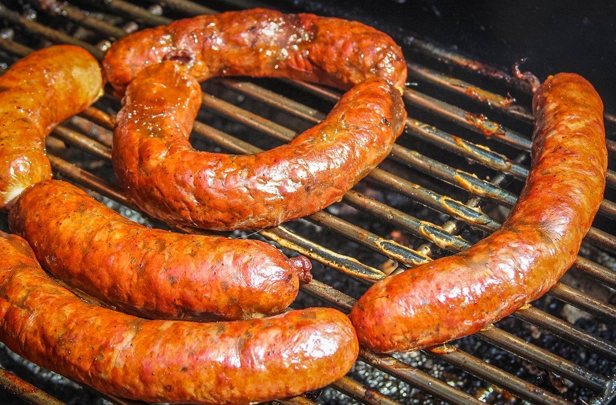 Grill your hot links slowly to prevent drying them out.