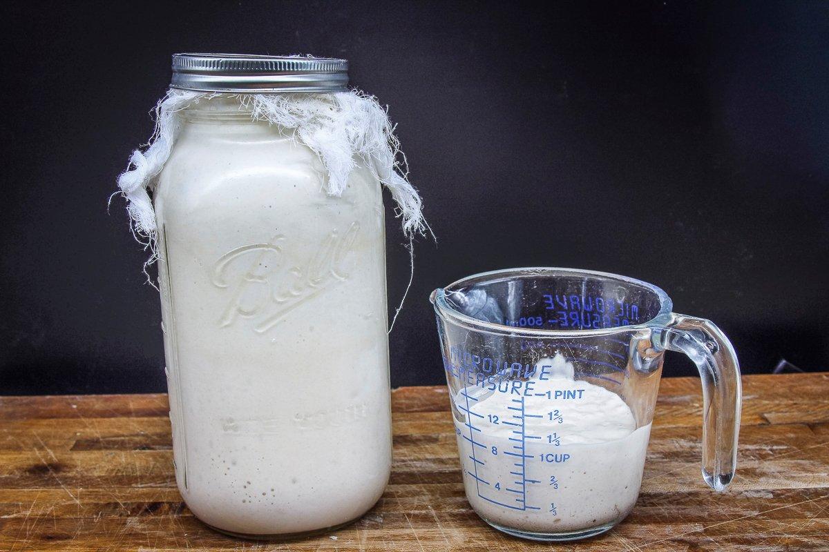 Store the discarded portion of your starter if you don't want to bake that day.