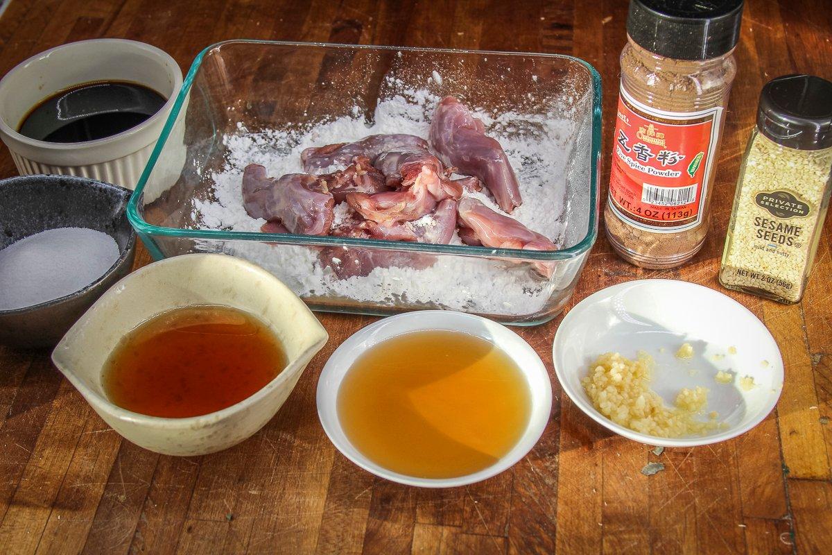Pre-measure the sauce ingredients so that you can toss them all in a pan quickly while the squirrel fries.