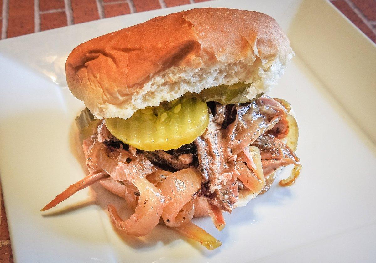 BBQ Smoked Squirrel Sandwich