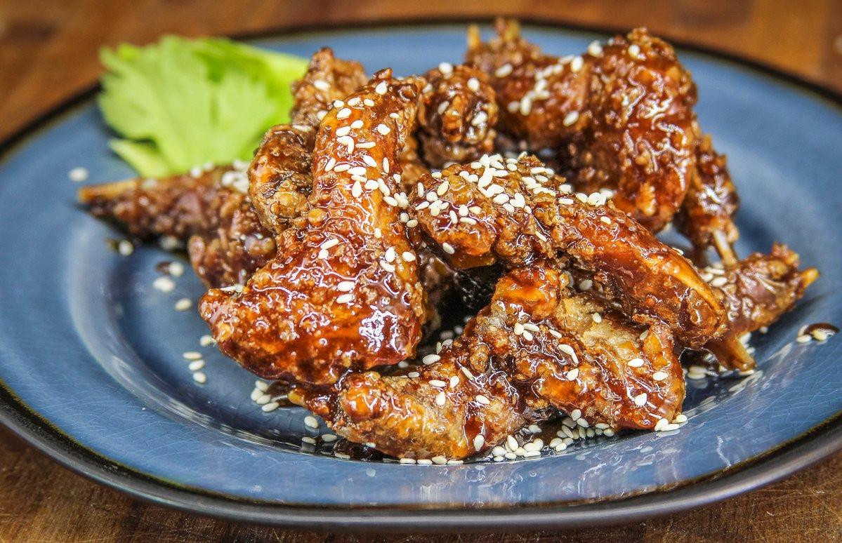 Crispy Sesame Sticky Squirrel Wings