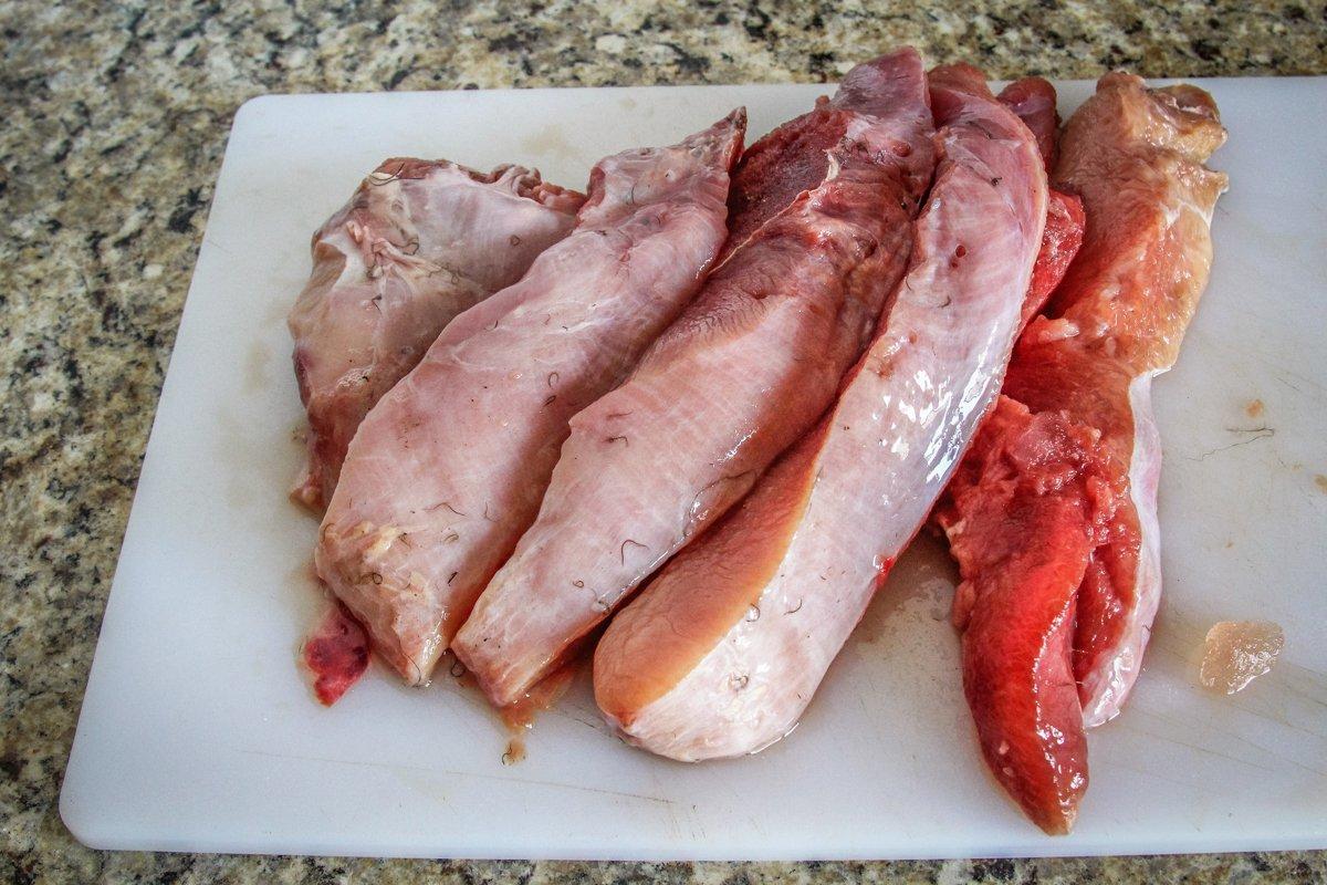 Slice the breast into inch-thick cutlets.